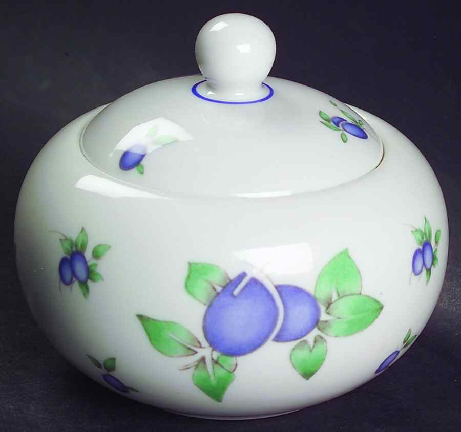 Blueberry Sugar Bowl & Lid by Royal Doulton-1