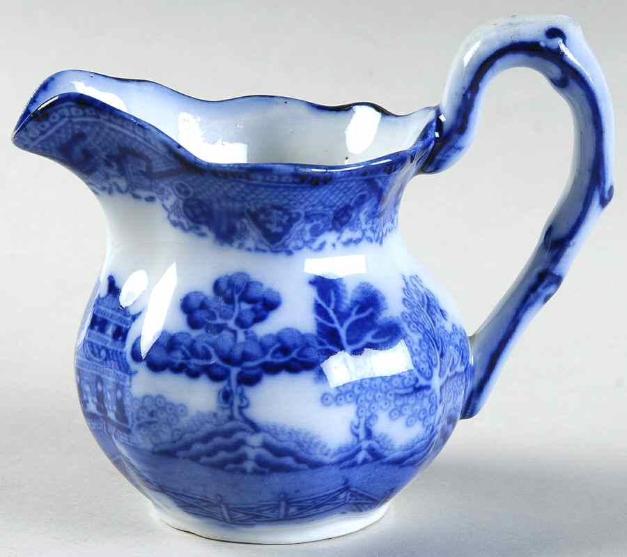 Blue Willow (Flow Blue) Mini Creamer by Royal Doulton-1