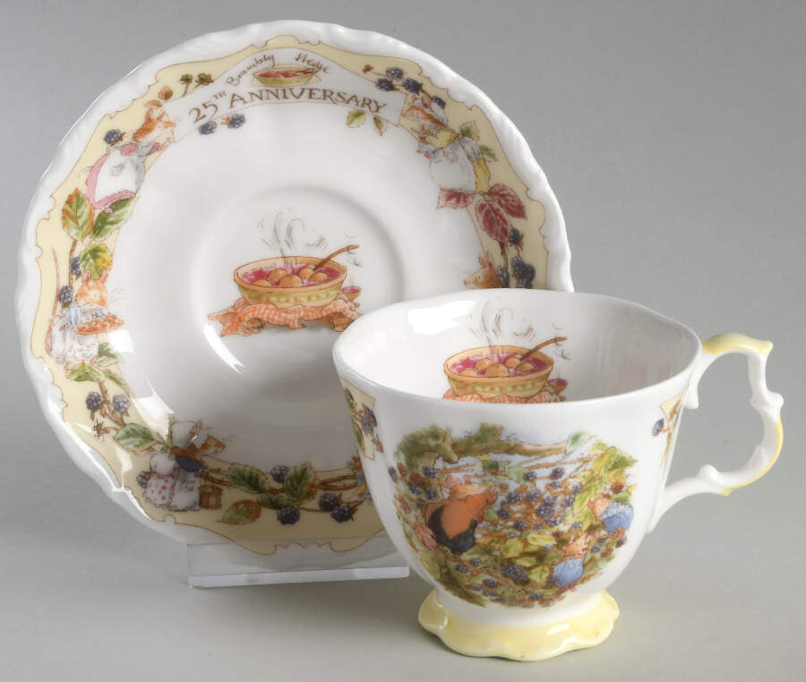 Brambly Hedge Footed Cup & Saucer Set by Royal Doulton-1