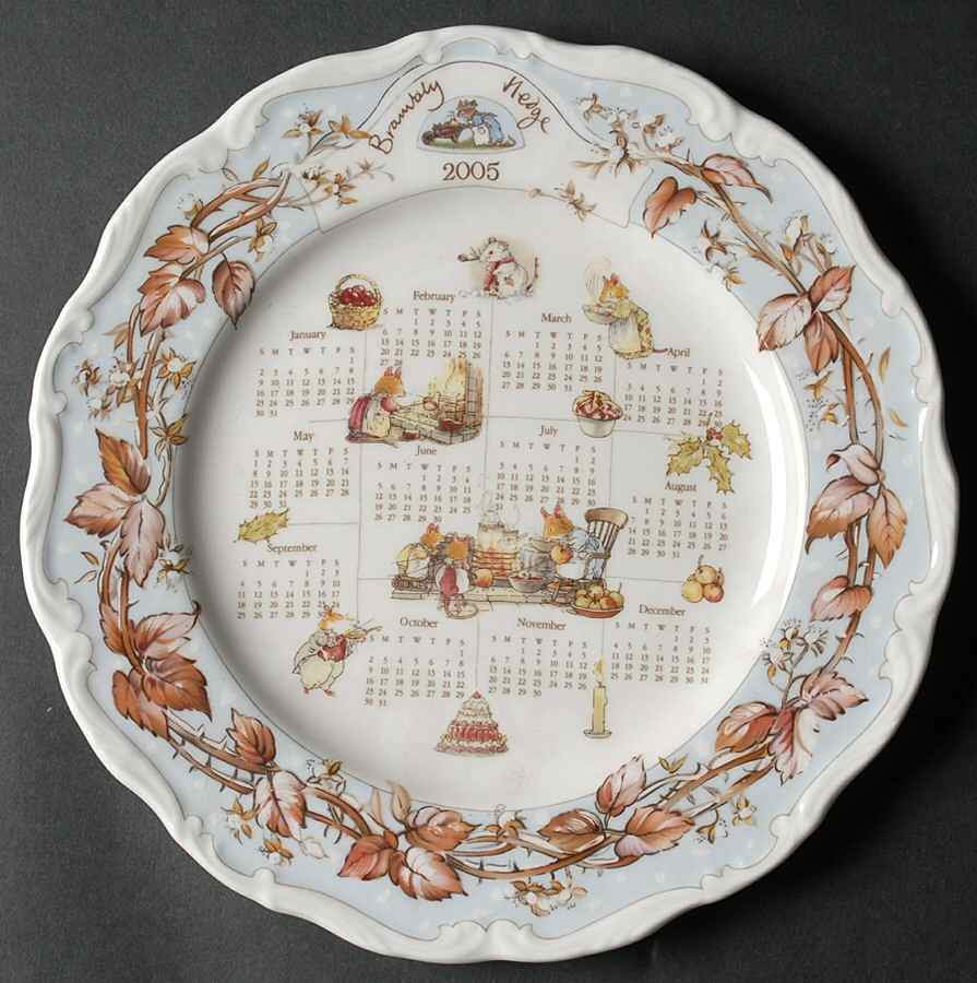 Brambly Hedge 2005 Calendar Plate by Royal Doulton-1