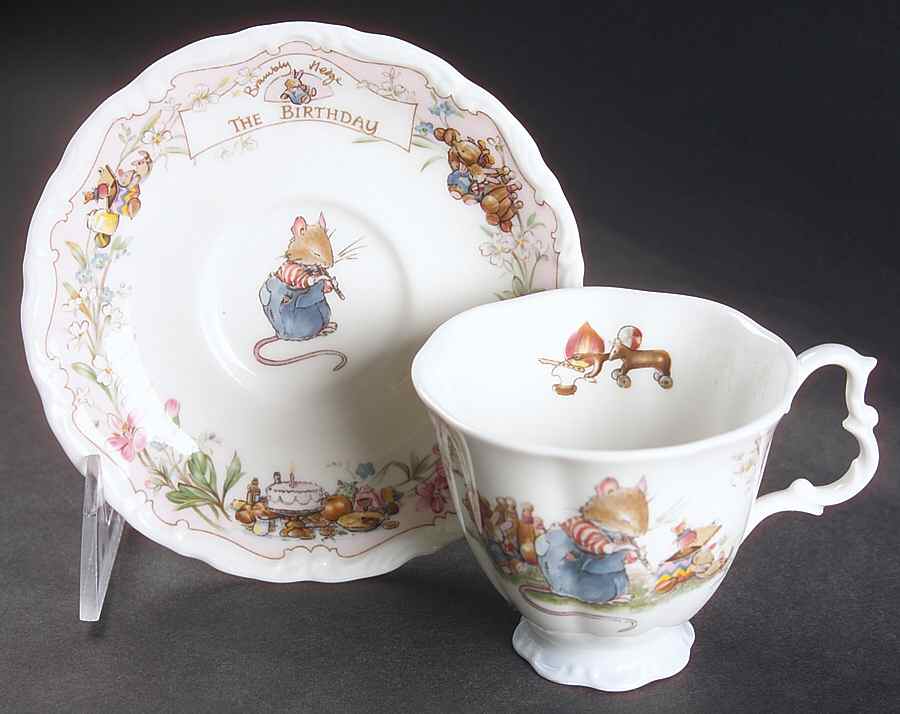 Brambly Hedge Footed Demitasse Cup & Saucer Set by Royal Doulton-1