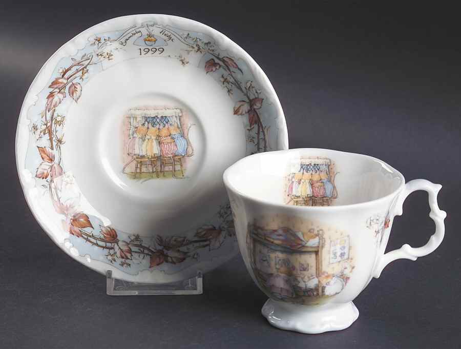 Brambly Hedge Footed Cup & Saucer Set by Royal Doulton-1