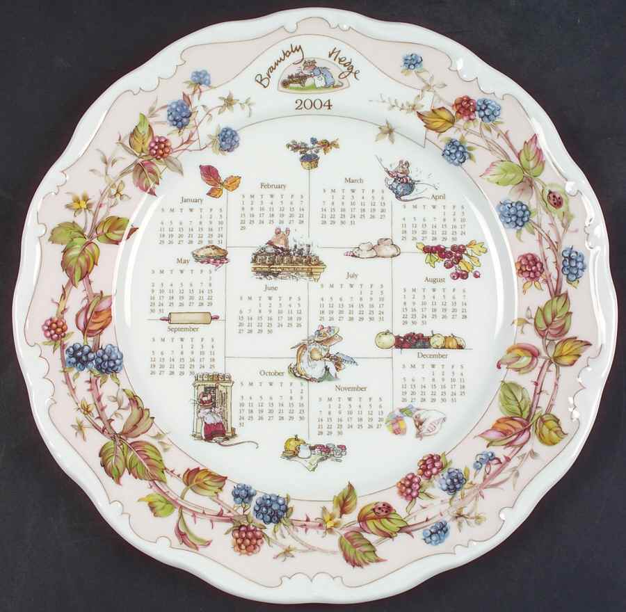 Brambly Hedge 2004 Calendar Plate by Royal Doulton-1