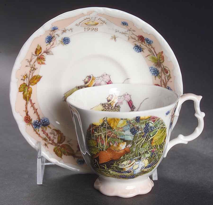 Brambly Hedge Footed Cup & Saucer Set by Royal Doulton-1