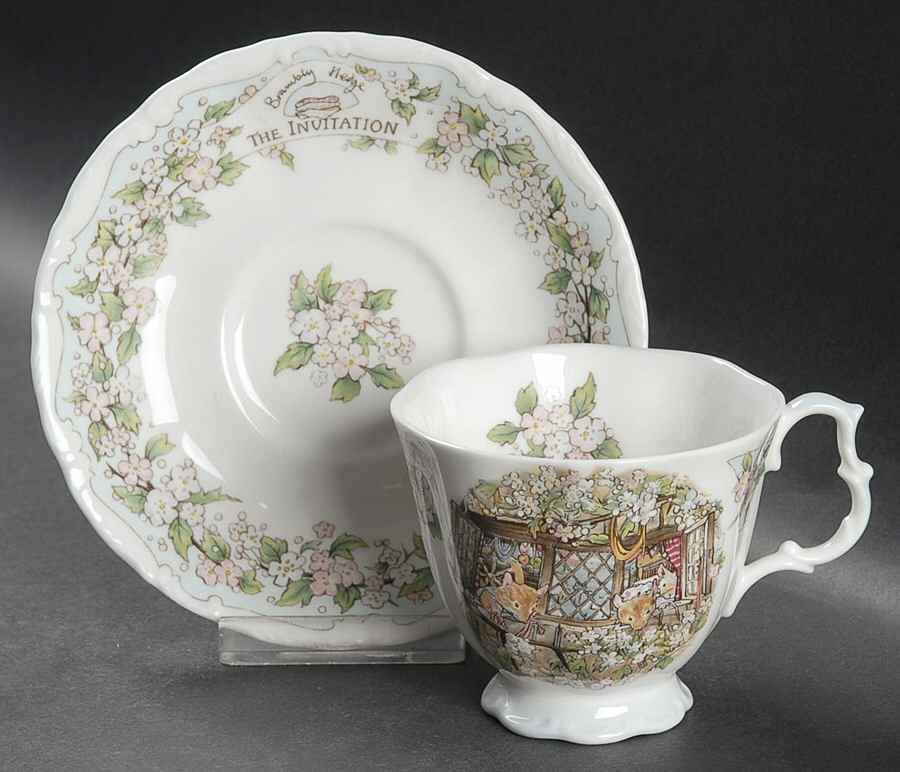 Brambly Hedge Footed Cup & Saucer Set by Royal Doulton-1