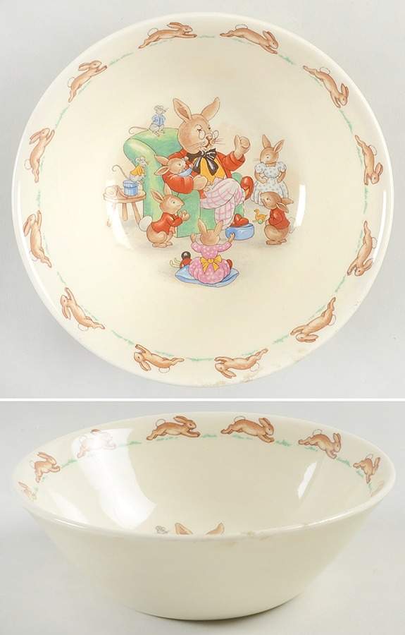 Bunnykins (Albion Shape) Coupe Cereal Bowl by Royal Doulton-1