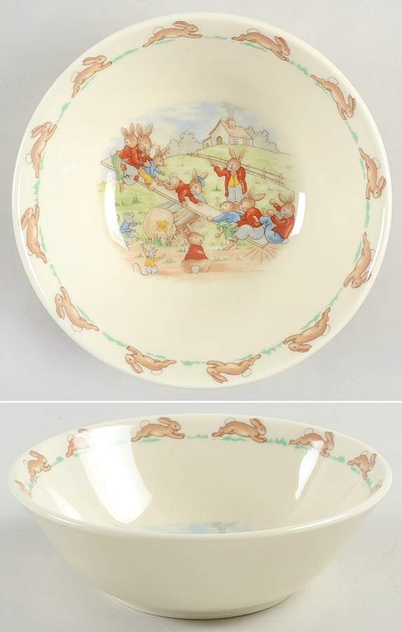 Bunnykins (Albion Shape) Coupe Cereal Bowl by Royal Doulton-1