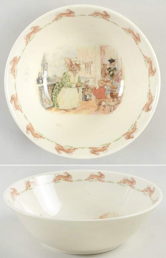 Bunnykins (Albion Shape) Coupe Cereal Bowl by Royal Doulton-1