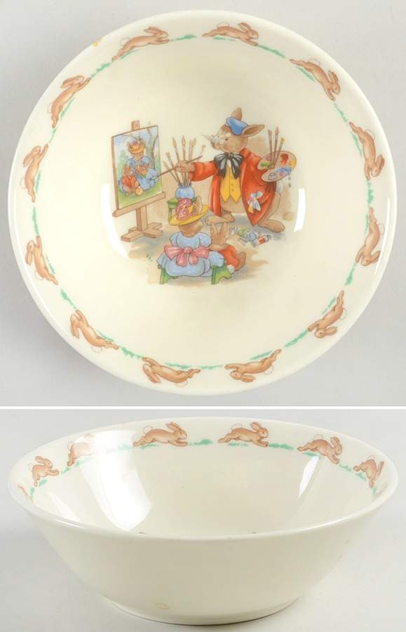 Bunnykins (Albion Shape) Coupe Cereal Bowl by Royal Doulton-1