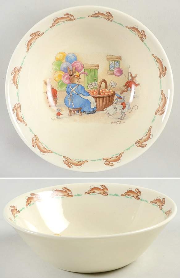 Bunnykins (Albion Shape) Coupe Cereal Bowl by Royal Doulton-1