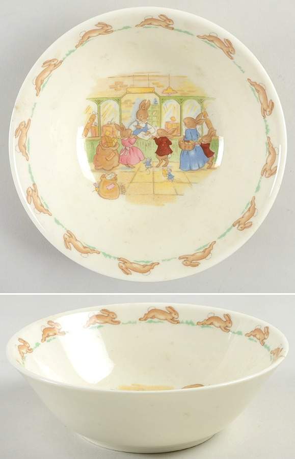 Bunnykins (Albion Shape) Coupe Cereal Bowl by Royal Doulton-1