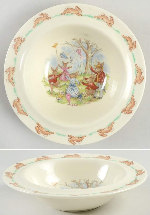 Bunnykins (Albion Shape) Rim Fruit/Dessert (Sauce) Bowl by Royal Doulton-1