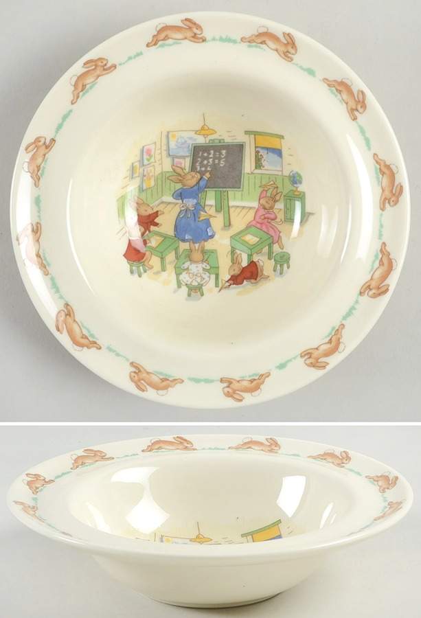 Bunnykins (Albion Shape) Rim Fruit/Dessert (Sauce) Bowl by Royal Doulton-1