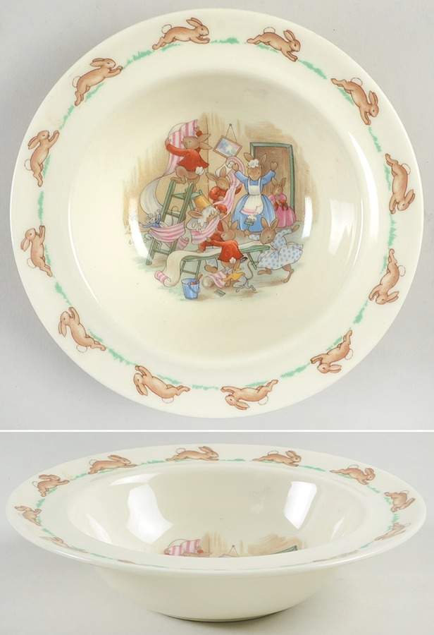 Bunnykins (Albion Shape) Rim Fruit/Dessert (Sauce) Bowl by Royal Doulton-1