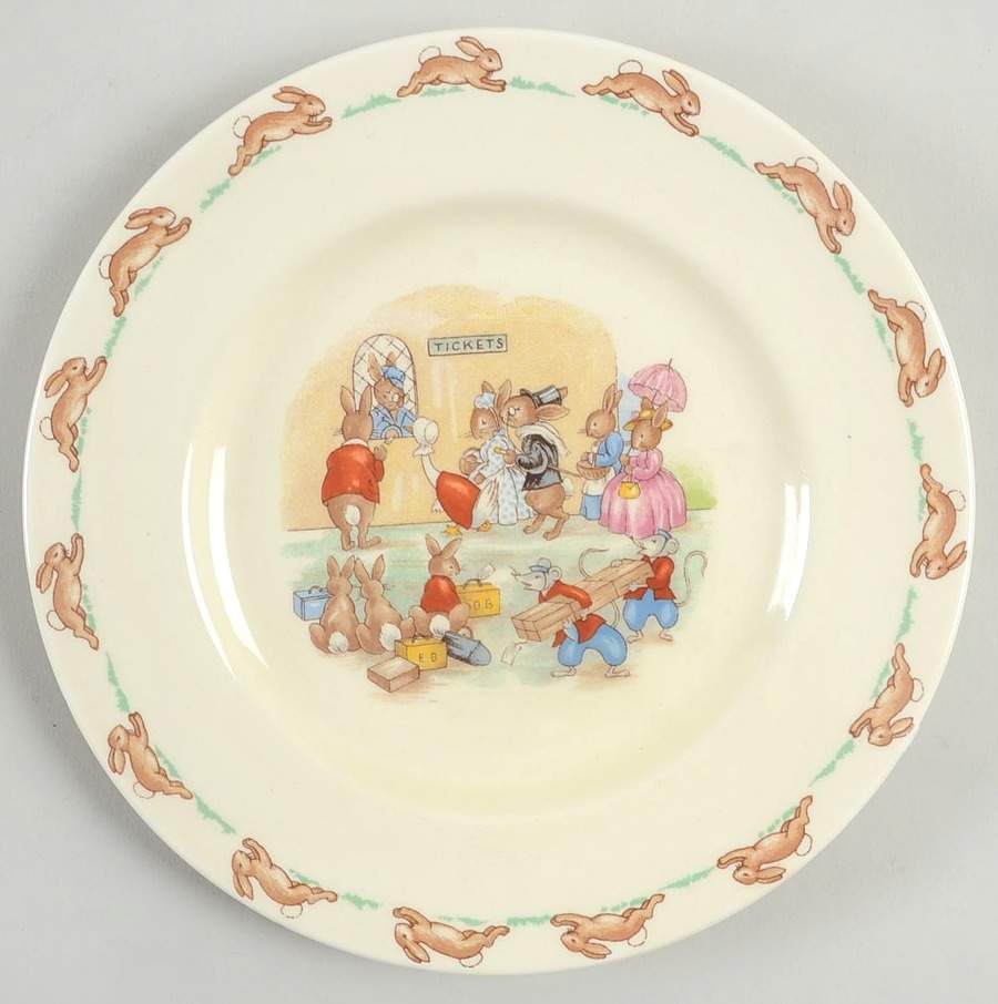 Bunnykins (Albion Shape) Dessert/Pie Plate by Royal Doulton-1