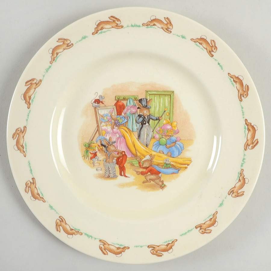 Bunnykins (Albion Shape) Dessert/Pie Plate by Royal Doulton-1