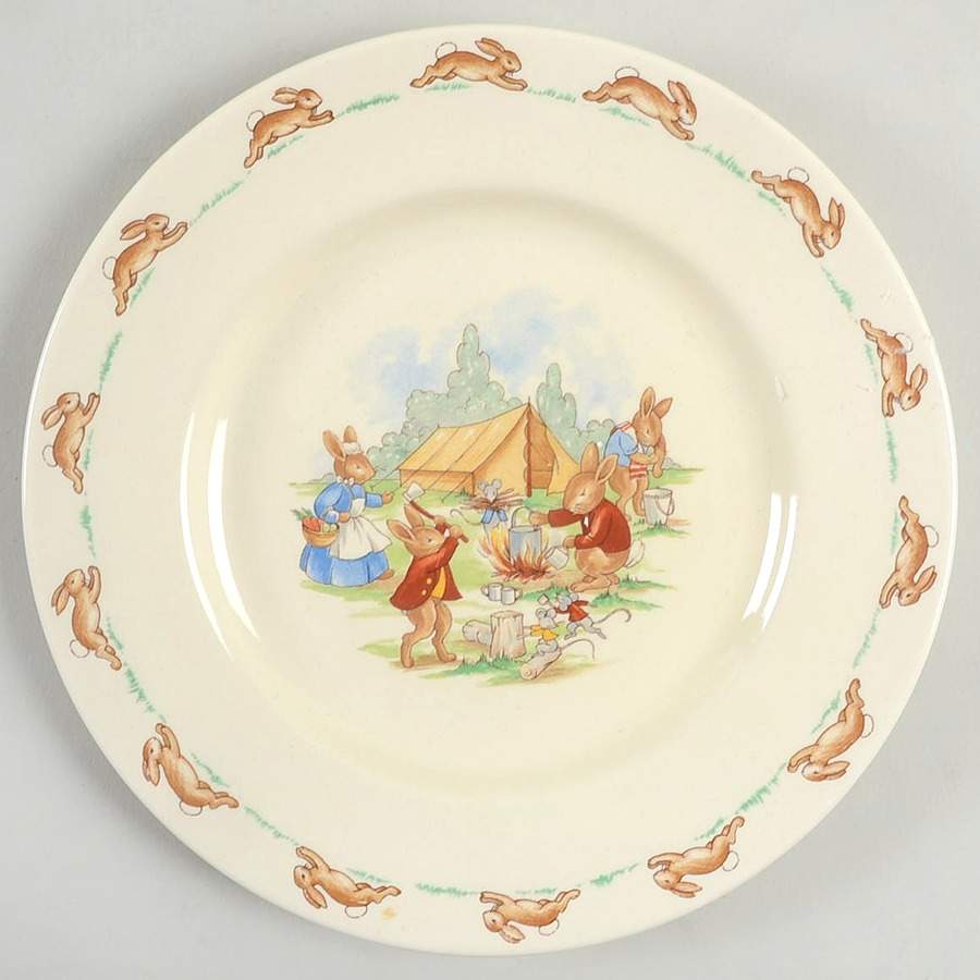 Bunnykins (Albion Shape) Dessert/Pie Plate by Royal Doulton-1