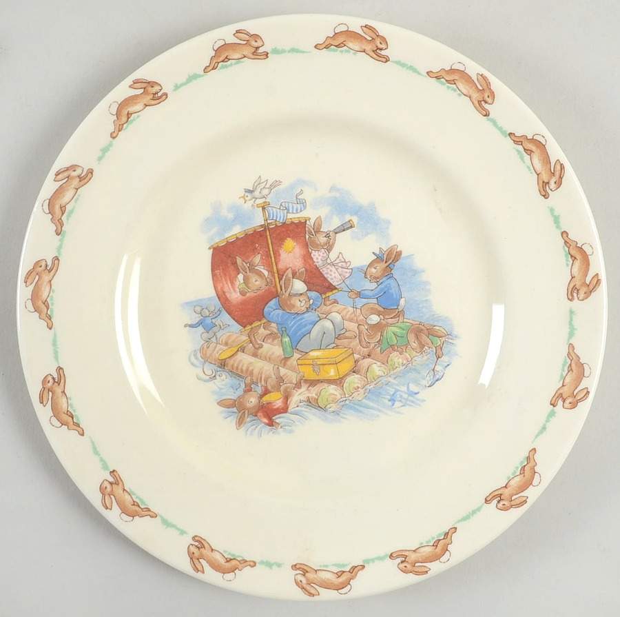 Bunnykins (Albion Shape) Dessert/Pie Plate by Royal Doulton-1