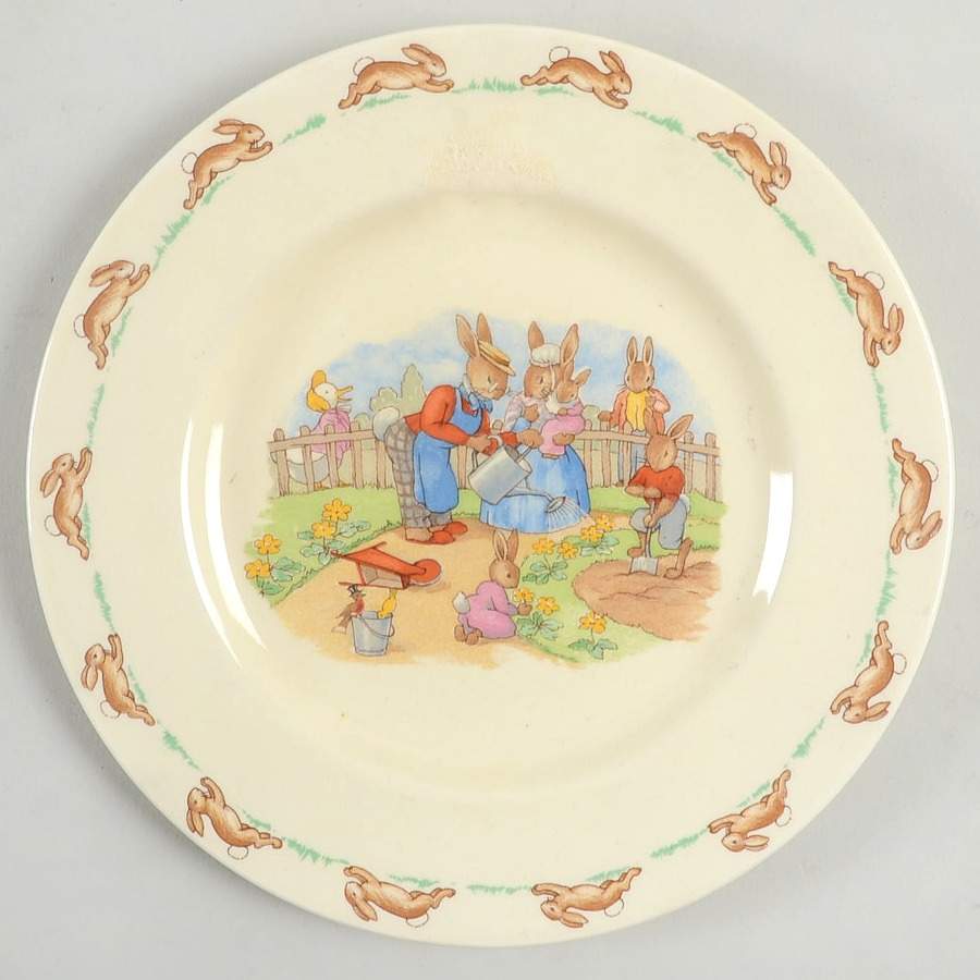 Bunnykins (Albion Shape) Dessert/Pie Plate by Royal Doulton-1