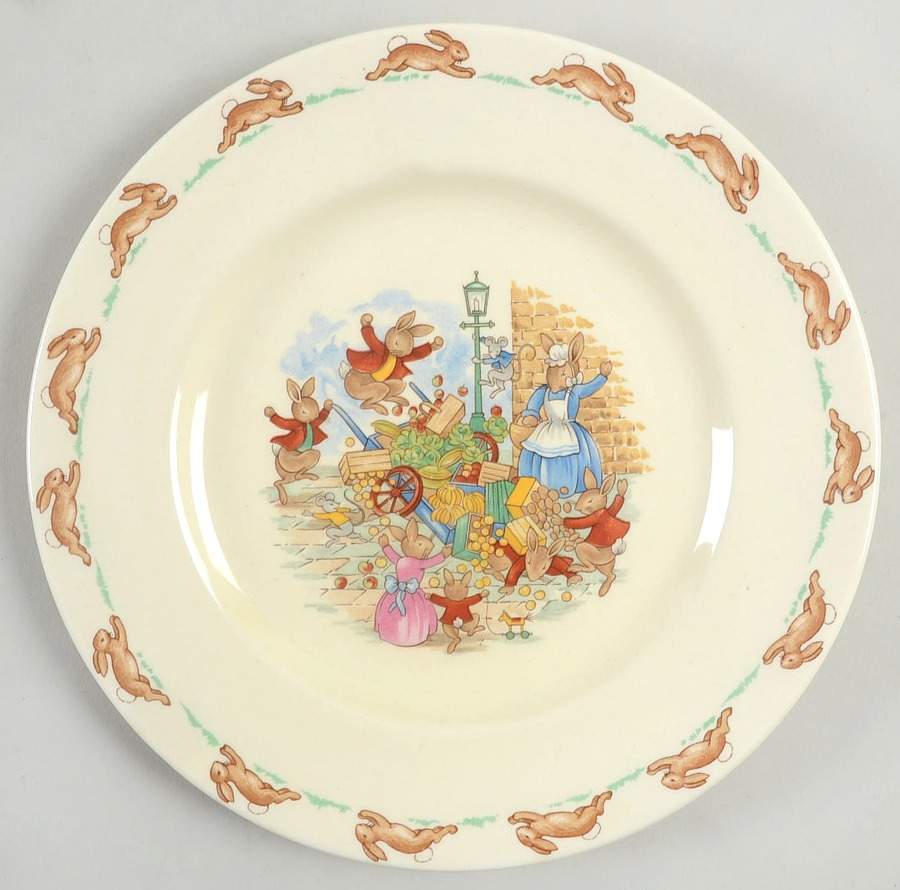 Bunnykins (Albion Shape) Dessert/Pie Plate by Royal Doulton-1