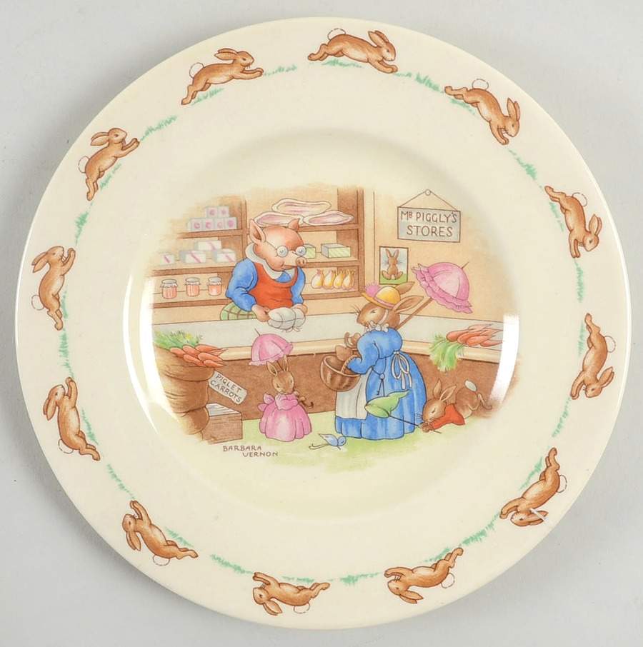 Bunnykins (Albion Shape) Bread & Butter Plate by Royal Doulton-1