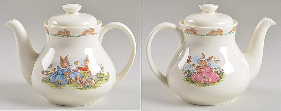 Bunnykins (Albion Shape) Mini Teapot & Lid by Royal Doulton-1