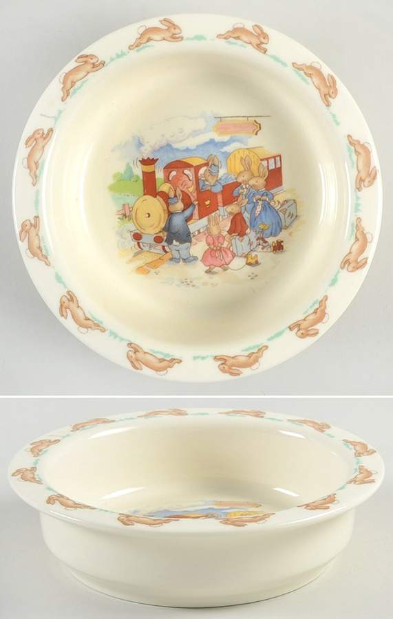 Bunnykins (Albion Shape) 6" Round Baby Plate by Royal Doulton-1