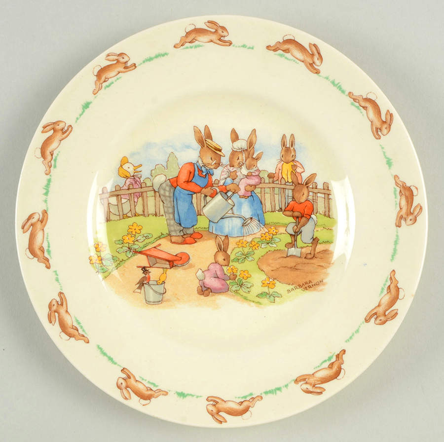 Bunnykins (Albion Shape) Bread & Butter Plate by Royal Doulton-1