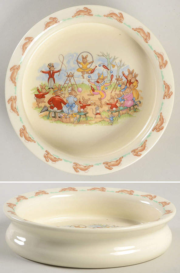 Bunnykins (Albion Shape) 7" Round Baby Plate by Royal Doulton-1