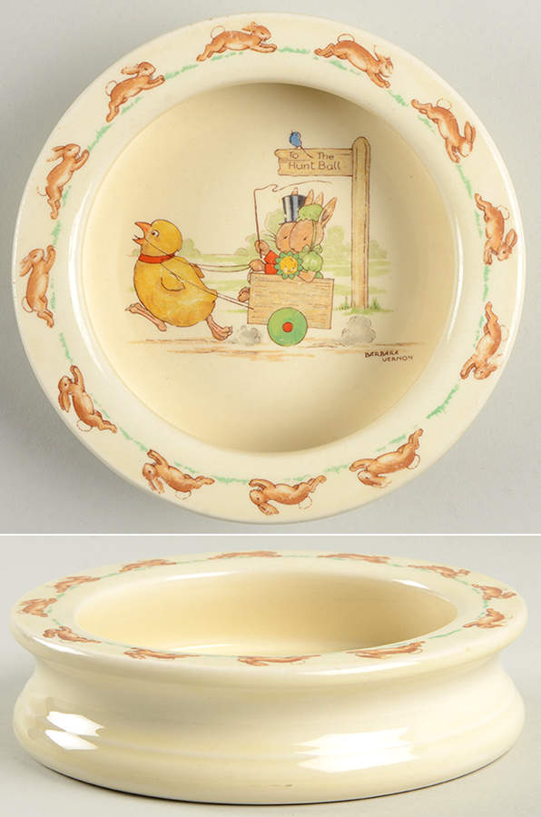 Bunnykins (Albion Shape) 6" Round Baby Plate by Royal Doulton-1