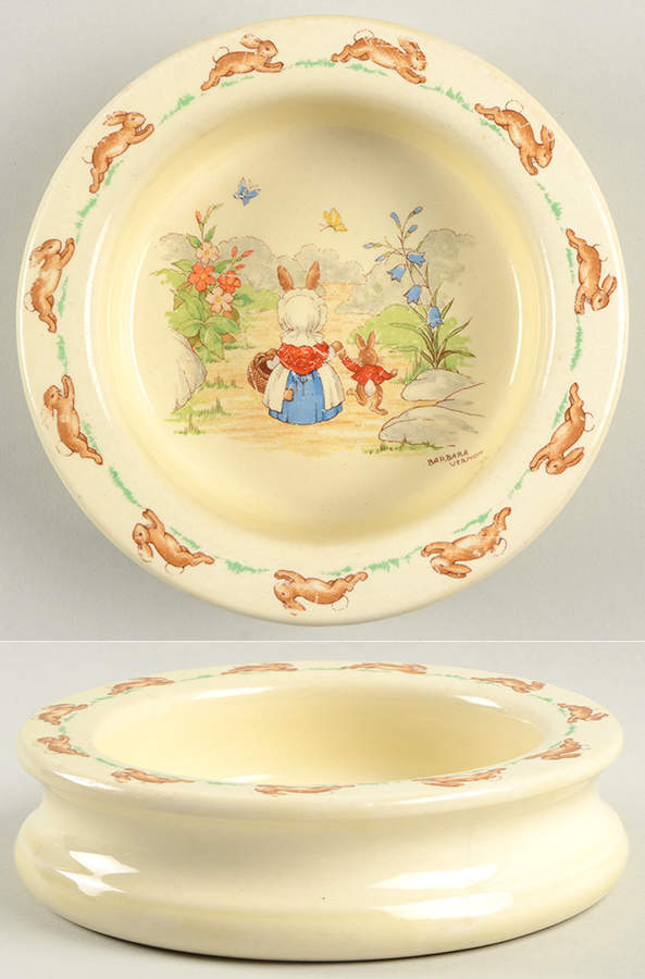 Bunnykins (Albion Shape) 6" Round Baby Plate by Royal Doulton-1