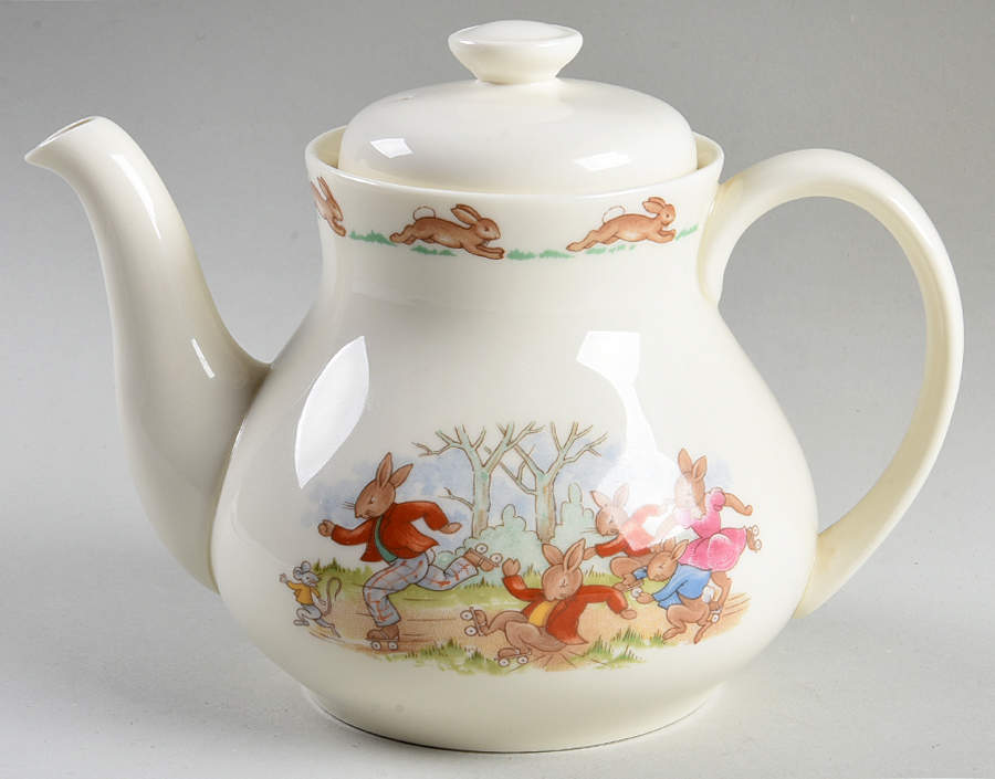 Bunnykins (Albion Shape) Mini Teapot & Lid by Royal Doulton-1