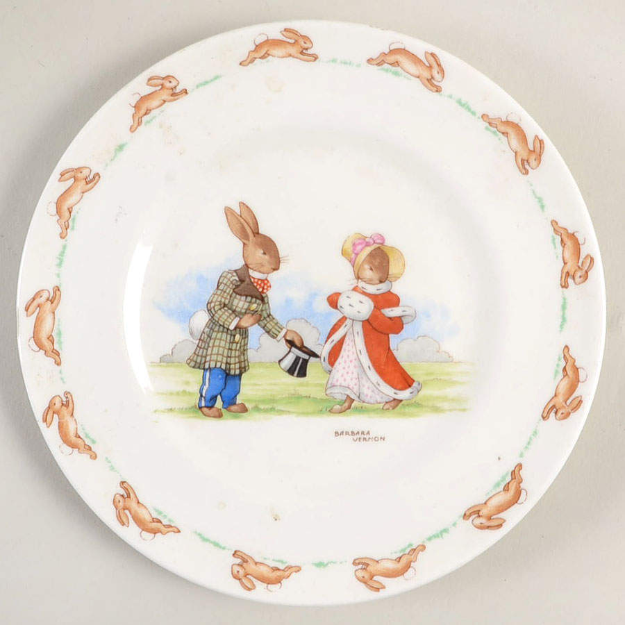 Bunnykins (Albion Shape) Bone China Bread & Butter Plate by Royal Doulton-1
