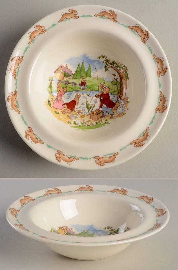Bunnykins (Albion Shape) Rim Fruit/Dessert (Sauce) Bowl by Royal Doulton-1