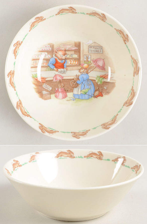 Bunnykins (Albion Shape) Coupe Cereal Bowl by Royal Doulton-1