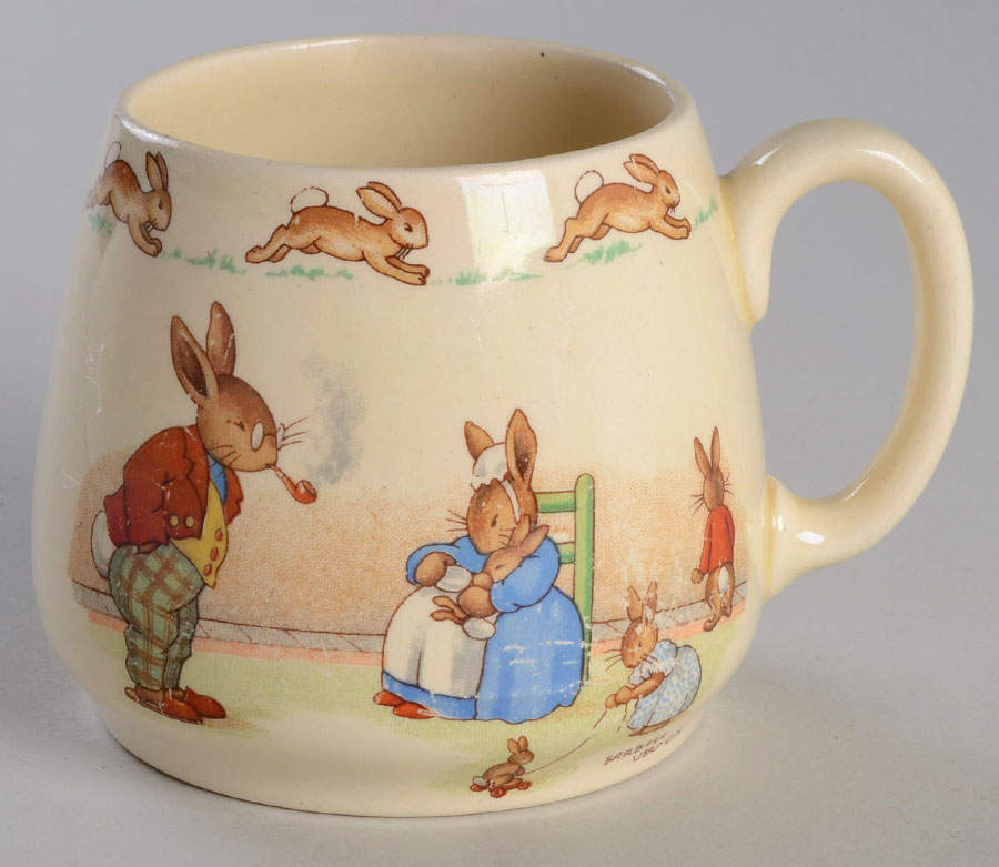 Bunnykins (Albion Shape) 1 Handle Don Mug by Royal Doulton-1