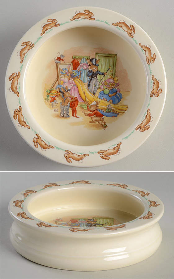 Bunnykins (Albion Shape) 6" Round Baby Plate by Royal Doulton-1