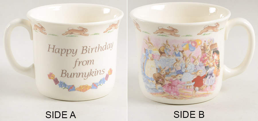 Bunnykins (Albion Shape) Happy Birthday Mug by Royal Doulton-1