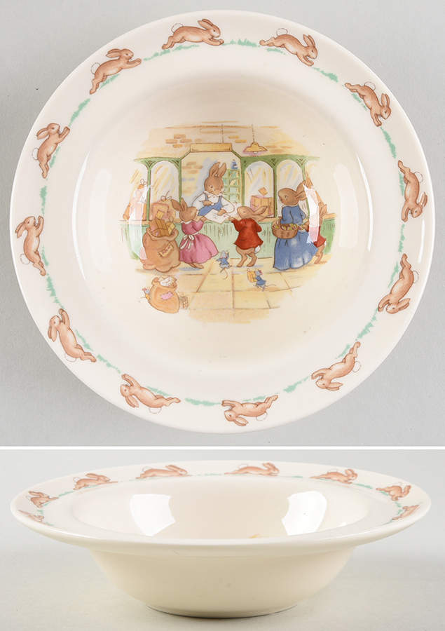 Bunnykins (Albion Shape) Rim Fruit/Dessert (Sauce) Bowl by Royal Doulton-1