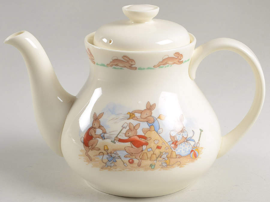 Bunnykins (Albion Shape) Mini Teapot & Lid by Royal Doulton-1