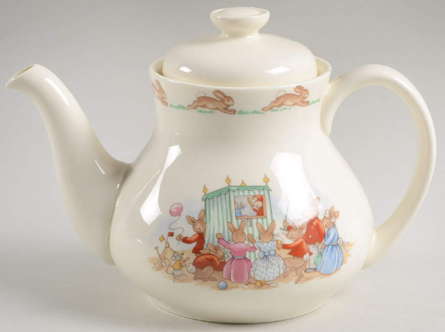 Bunnykins (Albion Shape) Mini Teapot & Lid by Royal Doulton-1