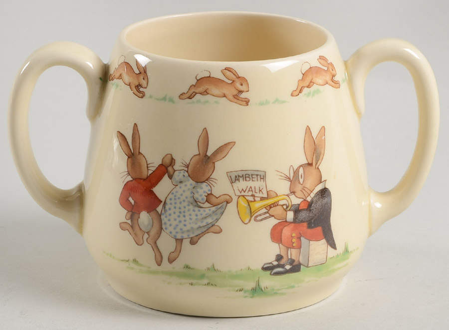 Bunnykins (Albion Shape) 2 Handle Don Mug by Royal Doulton-1