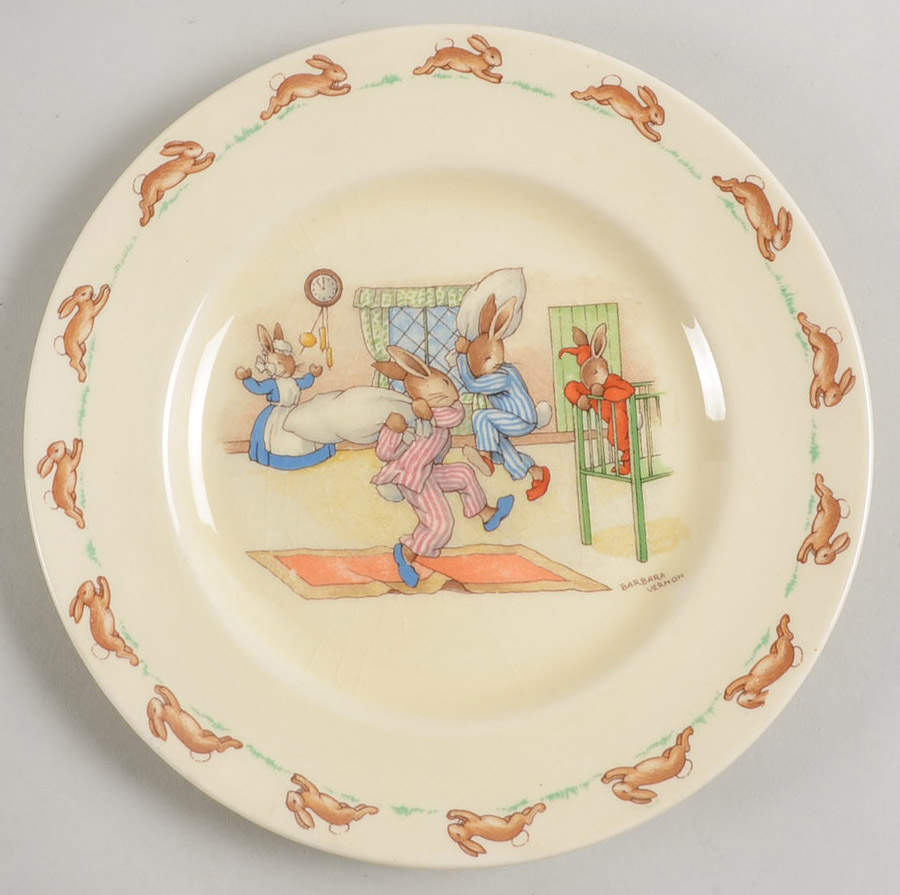 Bunnykins (Albion Shape) Dessert/Pie Plate by Royal Doulton-1