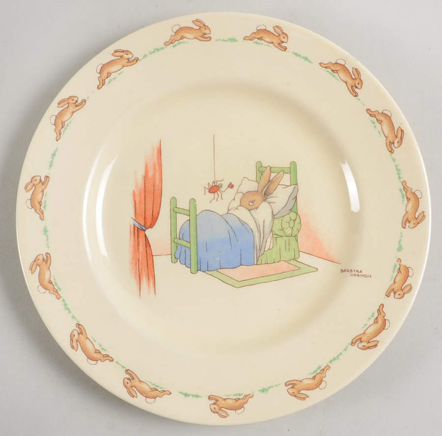 Bunnykins (Albion Shape) Dessert/Pie Plate by Royal Doulton-1