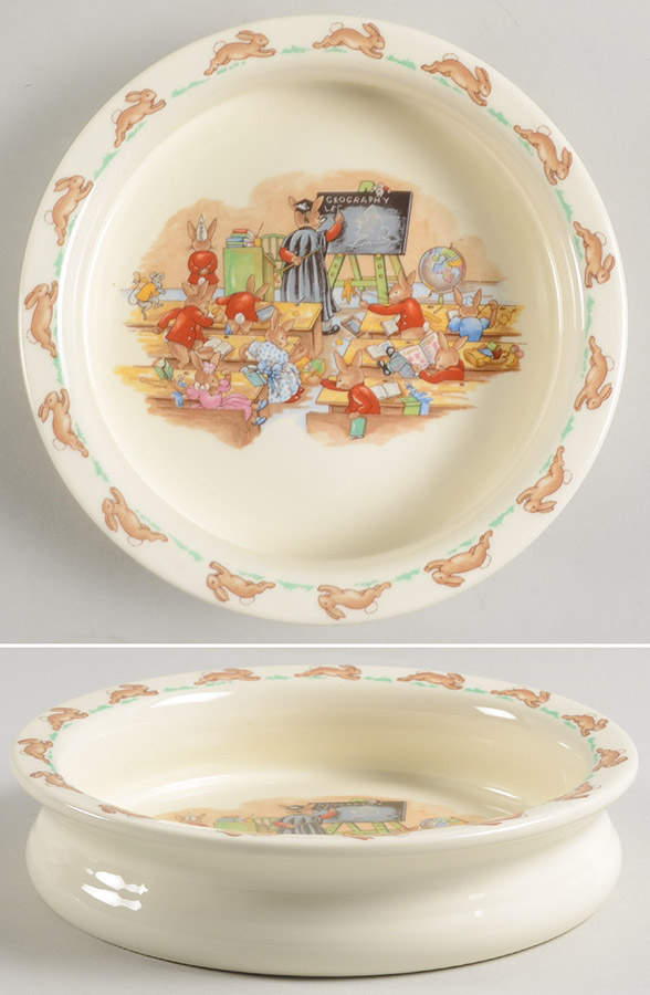 Bunnykins (Albion Shape) 7'' Round Baby Plate by Royal Doulton-1