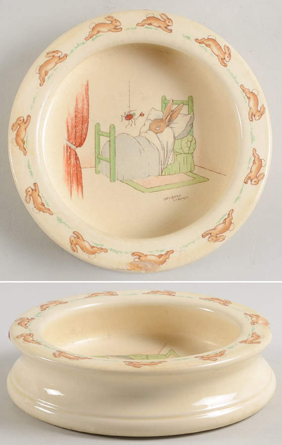 Bunnykins (Albion Shape) 6" Round Baby Plate by Royal Doulton-1