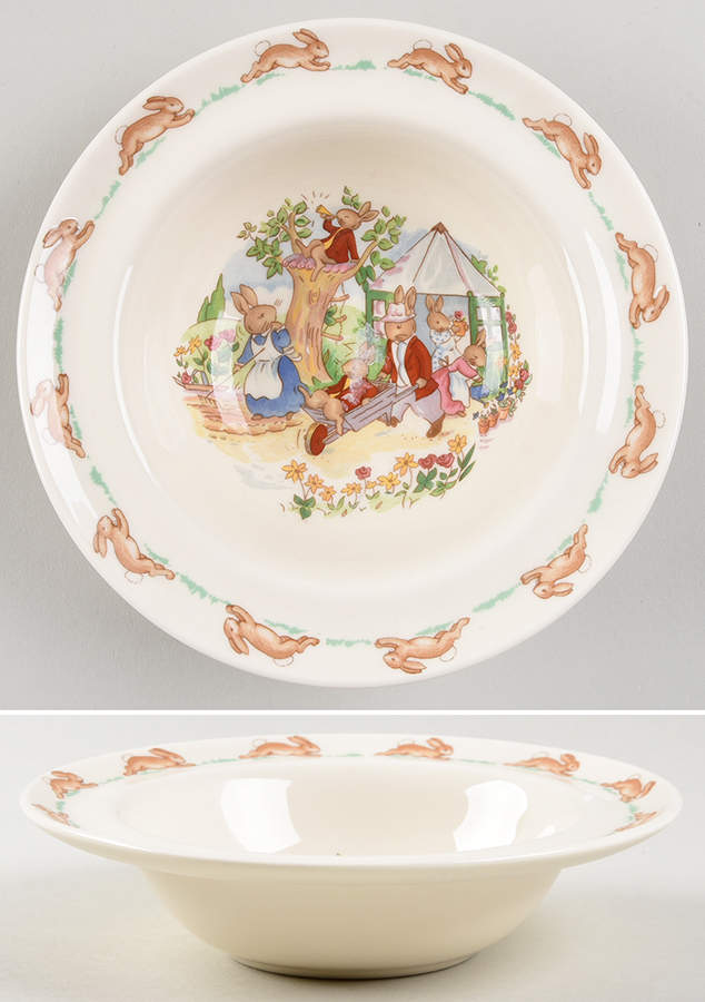 Bunnykins (Albion Shape) Rim Fruit/Dessert (Sauce) Bowl by Royal Doulton-1