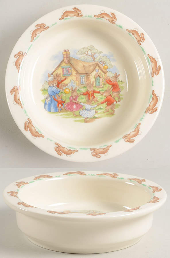 Bunnykins (Albion Shape) 6" Round Baby Plate by Royal Doulton-1