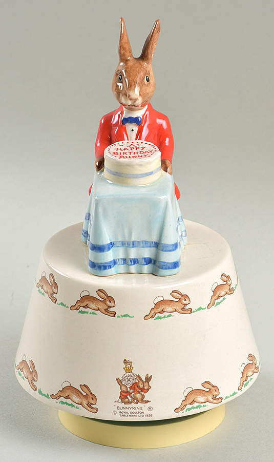 Bunnykins (Albion Shape) Figural Music Box by Royal Doulton-1