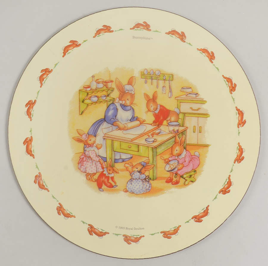 Bunnykins (Albion Shape) Round Placemat with Cork Back by Royal Doulton-1